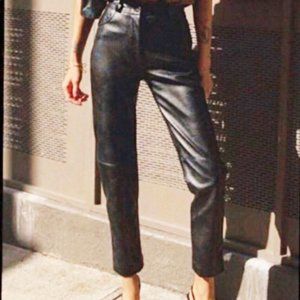 Newport News Black Leather Pants